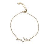 QIAMNI 12 Star Zodiac Signs Constellation Horoscope Crystal Astrology Galaxy Bracelet Bangle Jewelry Birthday Friendship Gift