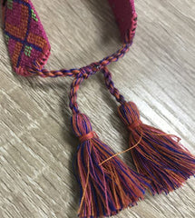 Hot Brand Jewelry 30 Colors Cotton Rope Woven Bracelets Letter Signature Embroidery Bangle For Women Tassel Lace-up Bracelets