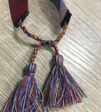 Hot Brand Jewelry 30 Colors Cotton Rope Woven Bracelets Letter Signature Embroidery Bangle For Women Tassel Lace-up Bracelets